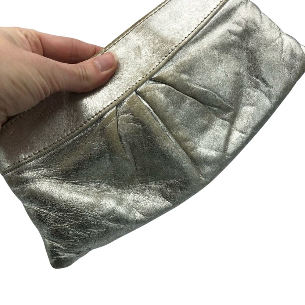 Laura Merkin Silver Clutch Purse Handbag Small